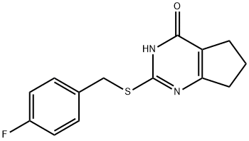 4H-CyclopentapyriMidin-4-one, 2-[[(4-fluorophenyl)Methyl]thio]-1,5,6,7-tetrahydro- (9CI) Structure
