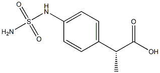 Benzeneacetic acid, 4-[(aminosulfonyl)amino]--alpha--methyl-, (-alpha-R)- (9CI) 化学構造式