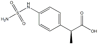 Benzeneacetic acid, 4-[(aminosulfonyl)amino]--alpha--methyl-, (-alpha-S)- (9CI) 化学構造式