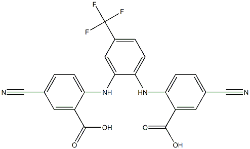 640280-27-9 Benzoic  acid,  2,2-[[4-(trifluoromethyl)-1,2-phenylene]diimino]bis[5-cyano-  (9CI)