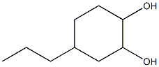 1,2-Cyclohexanediol, 4-propyl- (4CI) Structure