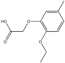 Acetic acid, (6-ethoxy-m-tolyloxy)- (5CI) Structure