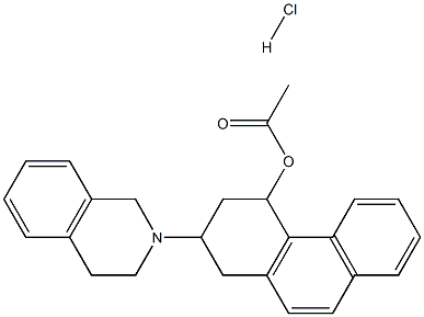 4-Phenanthrenol, 2-(3,4-dihydro-2(1H)-isoquinolinyl)-1,2,3,4-tetrahydr o-, acetate (ester), hydrochloride (9CI) 结构式