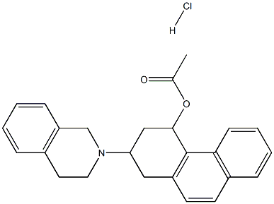 4-Phenanthrenol, 2-(3,4-dihydro-2(1H)-isoquinolinyl)-1,2,3,4-tetrahydr o-, acetate (ester), hydrochloride (9CI),74051-01-7,结构式