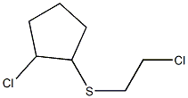 Sulfide, 2-chlorocyclopentyl 2-chloroethyl (5CI) Structure