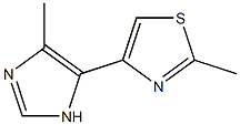 Thiazole,  2-methyl-4-(4-methyl-5-imidazolyl)-  (4CI) 化学構造式