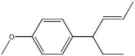 Anisole, p-1-ethyl-2-butenyl- (5CI) Structure