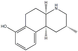 Benzo[f]quinolin-7-ol, 1,2,3,4,4a,5,6,10b-octahydro-2-methyl-, (2alpha,4aalpha,10bba)- (9CI) 化学構造式