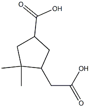 Cyclopentaneacetic acid, 4-carboxy-2,2-dimethyl- (5CI) Structure