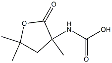 Valeric  acid,  -alpha--carboxyamino--gamma--hydroxy--alpha-,-gamma--dimethyl-,  -gamma--lactone  (4CI) Structure