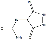 3-Pyrazolidone,  5-imino-4-ureido-  (4CI) 化学構造式