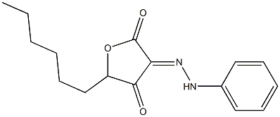 2,3,4(5H)-Furantrione,  5-hexyl-,  3-phenylhydrazone  (5CI) Structure