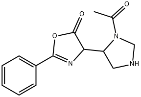 2-Oxazolin-5-one,  4-(3-acetyl-4-imidazolidinyl)-2-phenyl-  (5CI),855413-69-3,结构式