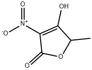 2-Pentenoic  acid,  3,4-dihydroxy-2-nitro-,  -gamma--lactone  (5CI) Structure