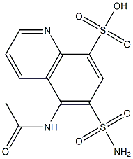 8-Quinolinesulfonic  acid,  5-acetamido-6-sulfamyl-  (4CI) Structure