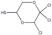 p-Dioxane-2-thiol,  5,5,6-trichloro-  (6CI) Structure