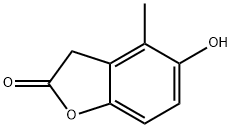Acetic  acid,  (3,6-dihydroxy-o-tolyl)-,  -gamma--lactone  (5CI) Struktur