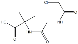 Isobutyric  acid,  -alpha--(-alpha--chloroacetamidoacetamido)-  (3CI) Struktur