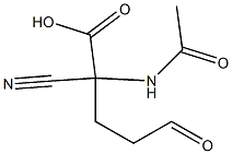 Glutaraldehydic  acid,  2-acetamido-2-cyano-  (5CI) Structure