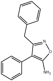 Isoxazole,  5-amino-3-benzyl-4-phenyl-  (5CI) 化学構造式