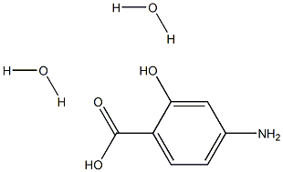 Salicylic  acid,  4-amino-,  dihydrate  (5CI) 结构式
