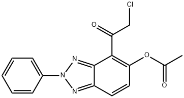2,1,3-Benzotriazol-5-ol,  4-chloroacetyl-2-phenyl-,  acetate  (3CI) 结构式