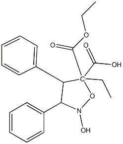 5,5-Isoxazolidinedicarboxylic  acid,  2-hydroxy-3,4-diphenyl-,  diethyl  ester  (2CI),861328-70-3,结构式