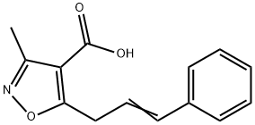 4-Isoxazolecarboxylic  acid,  5-cinnamyl-3-methyl-  (1CI),861545-41-7,结构式