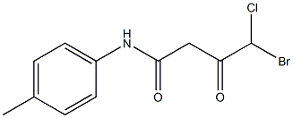 p-Acetotoluide,  2-(bromochloroacetyl)-  (1CI) 结构式