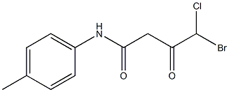 p-Acetotoluide,  2-(bromochloroacetyl)-  (1CI) 化学構造式