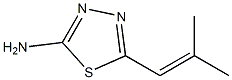 1,3,4-Thiadiazole,  2-amino-5-(2-methylpropenyl)-  (5CI) Structure