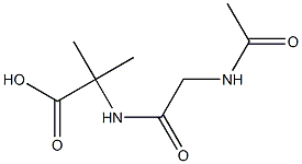 Isobutyric  acid,  -alpha--(-alpha--acetamidoacetamido)-  (3CI) Struktur