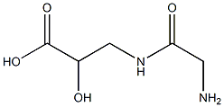 Isoserine,  N-glycyl-  (3CI) Structure