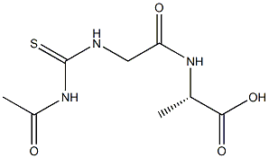 Alanine,  N-(5-acetyl-4-thiohydantoyl)-,  DL-  (5CI) 化学構造式