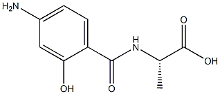 Alanine,  N-(4-aminosalicyloyl)-,  DL-  (5CI),879123-40-7,结构式