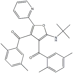 Methanone,  [2-[(1,1-dimethylethyl)amino]-5-(2-pyridinyl)-3,4-furandiyl]bis[(2,5-dimethylphenyl)-  (9CI) Structure