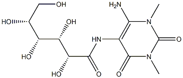 Gluconamide,  N-(6-amino-1,2,3,4-tetrahydro-1,3-dimethyl-2,4-dioxo-5-pyrimidinyl)-,  D-  (6CI),909257-18-7,结构式
