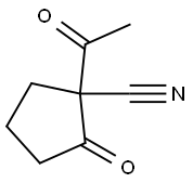 Cyclopentanecarbonitrile, 1-acetyl-2-oxo- (6CI) Structure