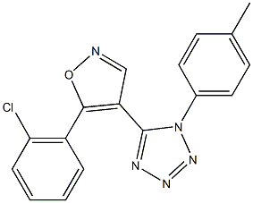 5-[5-(2-chlorophenyl)-4-isoxazolyl]-1-(4-methylphenyl)-1H-tetraazole,1000514-55-5,结构式