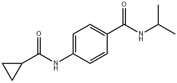 4-[(cyclopropylcarbonyl)amino]-N-isopropylbenzamide Struktur