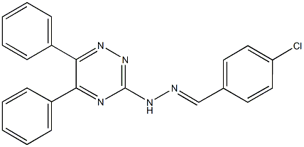 100337-21-1 4-chlorobenzaldehyde (5,6-diphenyl-1,2,4-triazin-3-yl)hydrazone