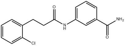 3-{[3-(2-chlorophenyl)propanoyl]amino}benzamide|