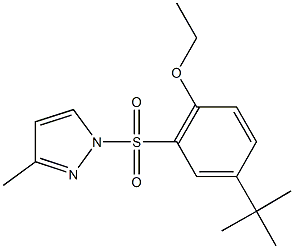 4-tert-butyl-2-[(3-methyl-1H-pyrazol-1-yl)sulfonyl]phenyl ethyl ether Structure