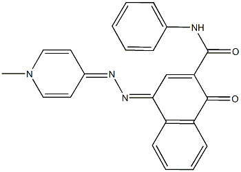 4-[(1-methyl-4(1H)-pyridinylidene)hydrazono]-1-oxo-N-phenyl-1,4-dihydro-2-naphthalenecarboxamide Struktur