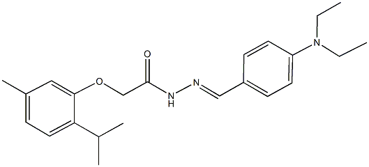 N'-[4-(diethylamino)benzylidene]-2-(2-isopropyl-5-methylphenoxy)acetohydrazide,100437-53-4,结构式