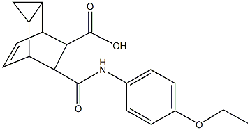 7-[(4-ethoxyanilino)carbonyl]tricyclo[3.2.2.0~2,4~]non-8-ene-6-carboxylic acid Structure