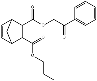 2-(2-oxo-2-phenylethyl) 3-propyl bicyclo[2.2.1]hept-5-ene-2,3-dicarboxylate Struktur
