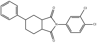 2-(3,4-dichlorophenyl)-5-phenylhexahydro-1H-isoindole-1,3(2H)-dione,1005047-05-1,结构式