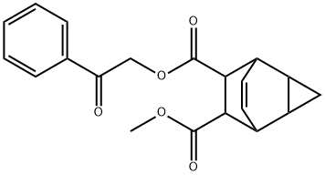 6-methyl 7-(2-oxo-2-phenylethyl) tricyclo[3.2.2.0~2,4~]non-8-ene-6,7-dicarboxylate 化学構造式