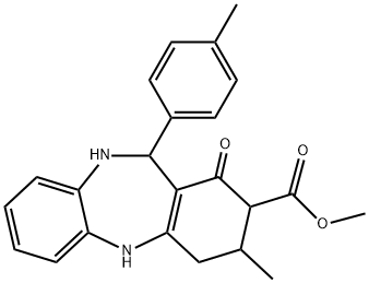 methyl 3-methyl-11-(4-methylphenyl)-1-oxo-2,3,4,5,10,11-hexahydro-1H-dibenzo[b,e][1,4]diazepine-2-carboxylate Structure